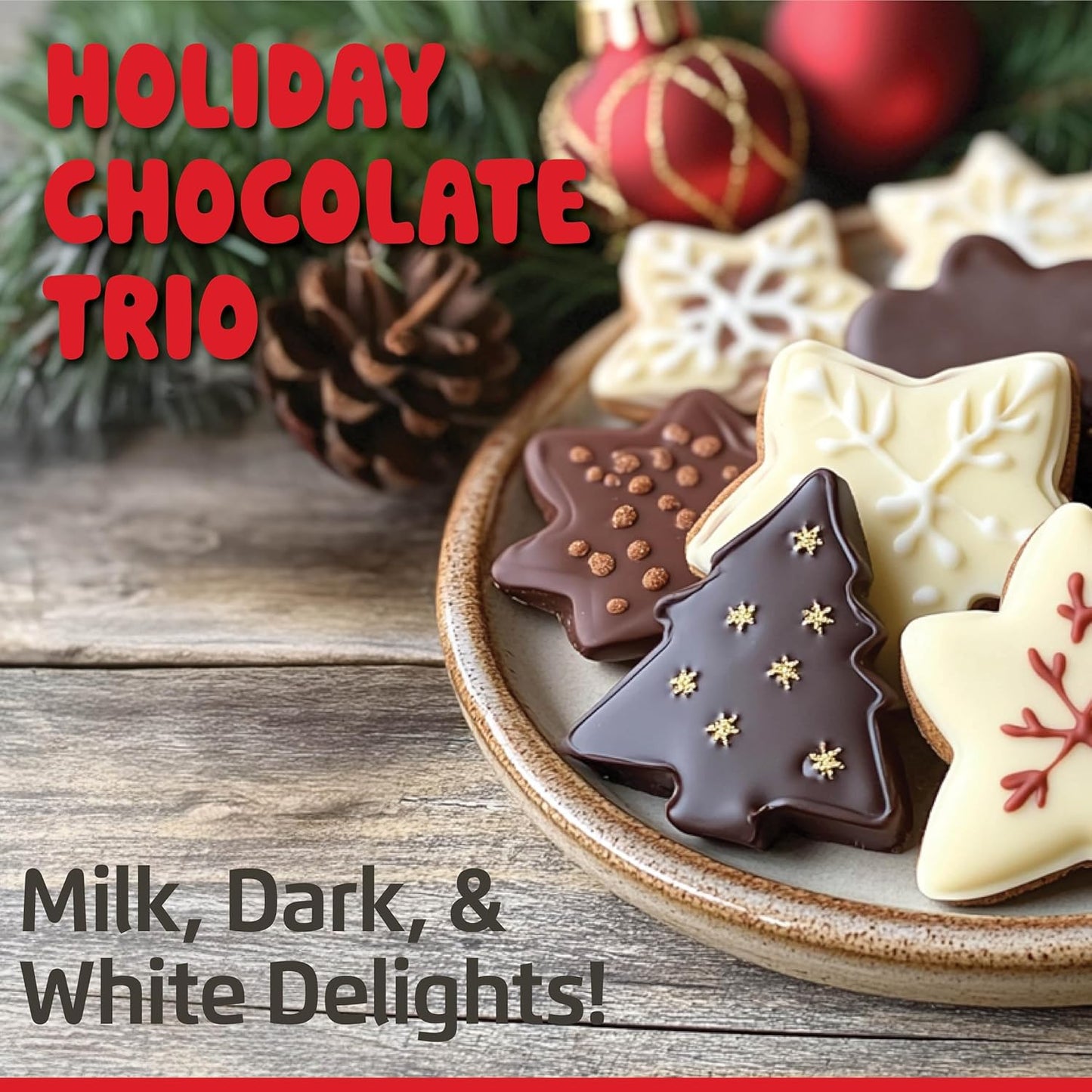 Chocolate Works Melting Chocolate Parent (10 oz (Pack of 3), Variety Pack: Milk, Dark, White Chocolate)