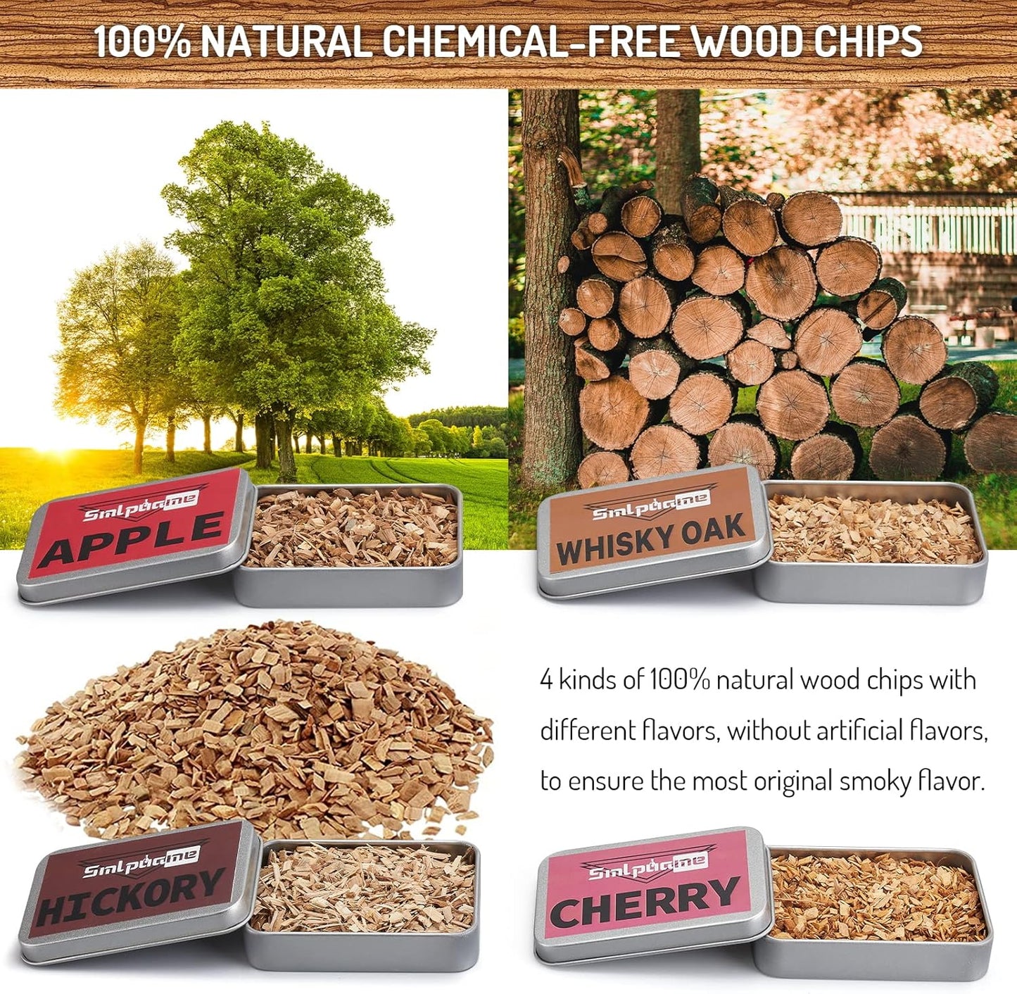 Cocktail Smoker Kit with Torch, Old Fashioned Smoker Kit for Bourbon Whiskey Drink, Smoker Infuser Kit with 4 Flavors Wood Chips, Birthday Christmas Gifts for Husband, Men, Dad (No Butane)