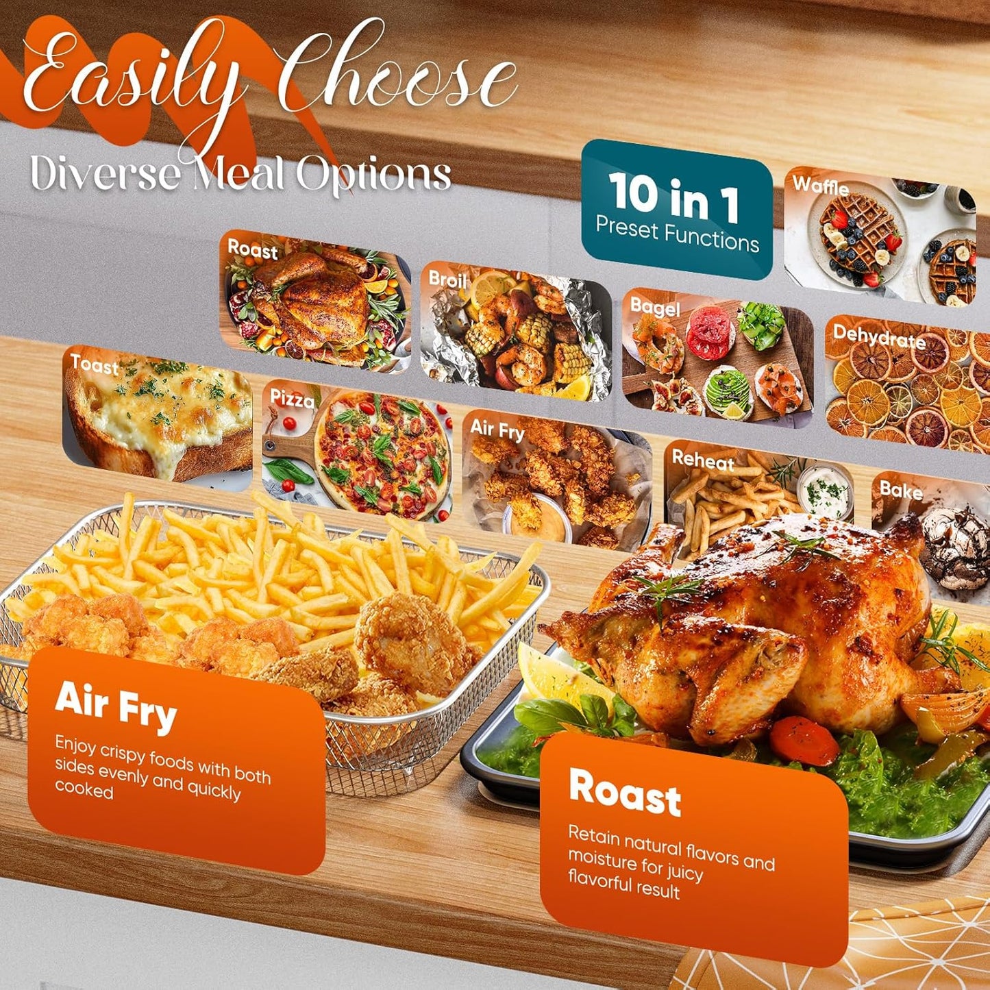 Nuwave Bravo Pro Smart 21QT Toaster Oven Air Fryer Combo, Convection Oven Countertop, 10 functions all in 1, with even & quick crisp technology, 50-450°F, 1800W, Mint Green