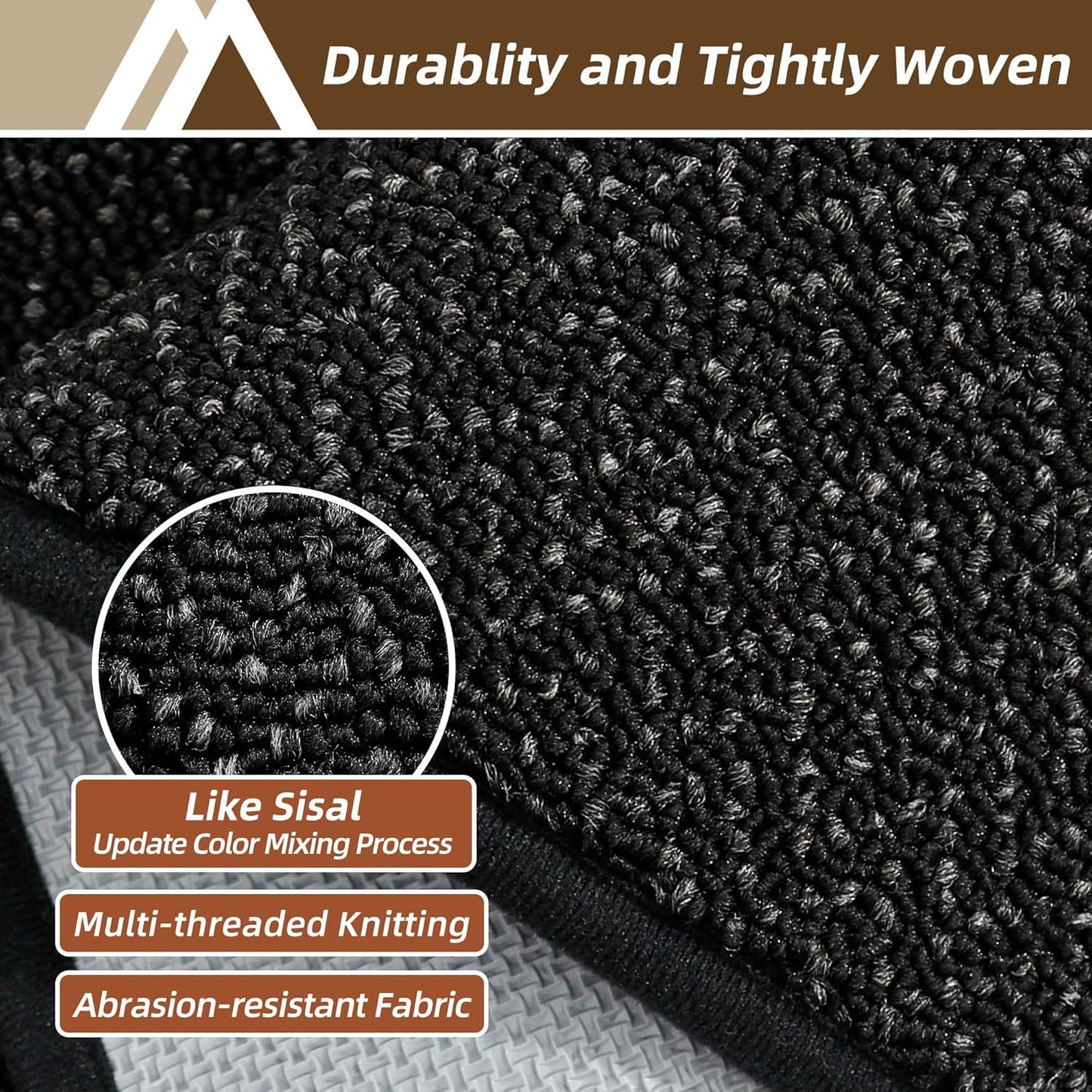 COSY HOMEER Kitchen Rugs and Mats 2PCS Non Slip Kitchen Mats for Floor Washable Stain Resistant Kitchen Runner Rug Sets Absorbent Kitchen Floor Mat 20"x32"+20"x48",Black