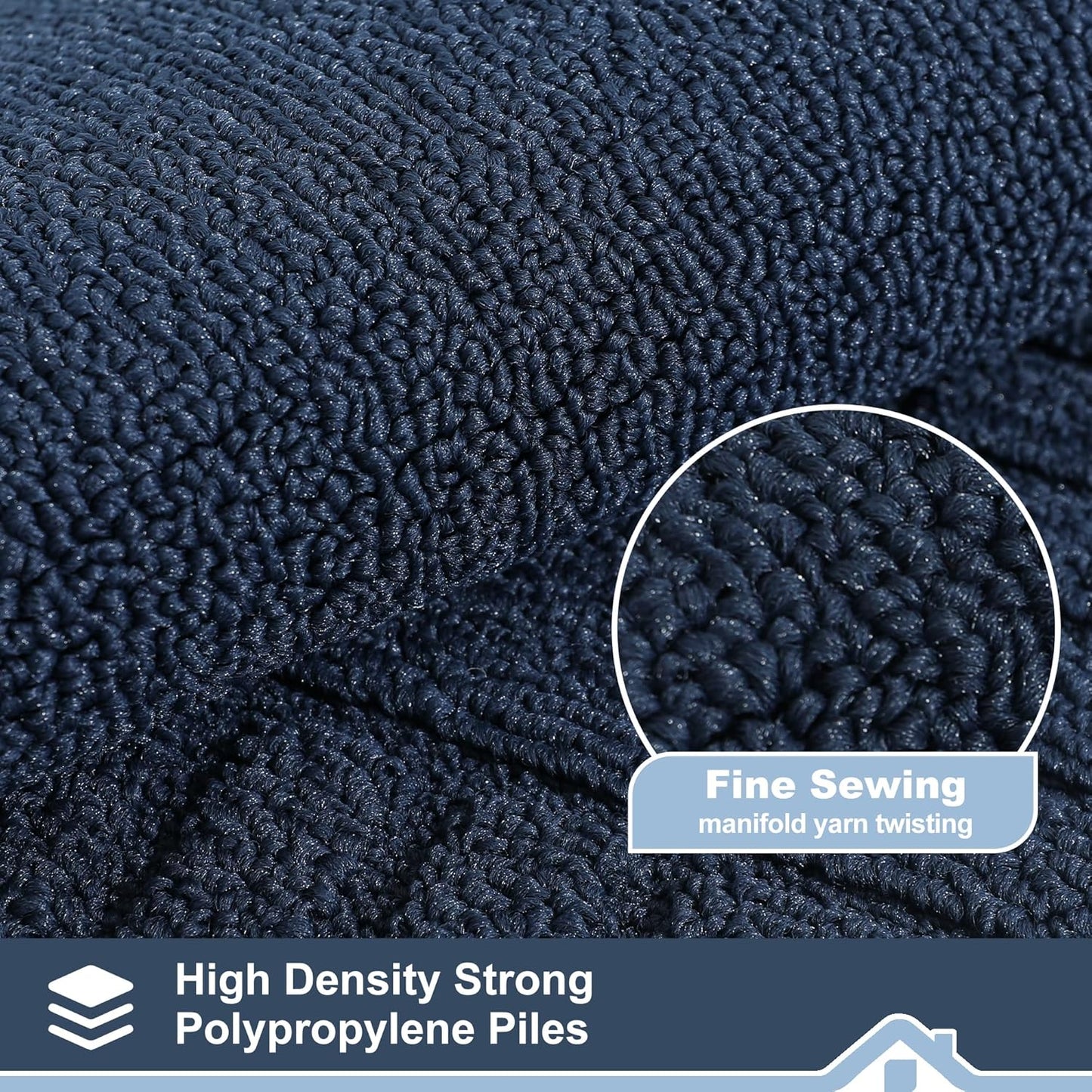 BEQHAUSE-Kitchen-Rugs-and-Mats Non Slip Kitchen Mats for Floor Absorbent Kitchen Rugs Machine Washable Kitchen Floor Mat,Navy Blue 20”x30”