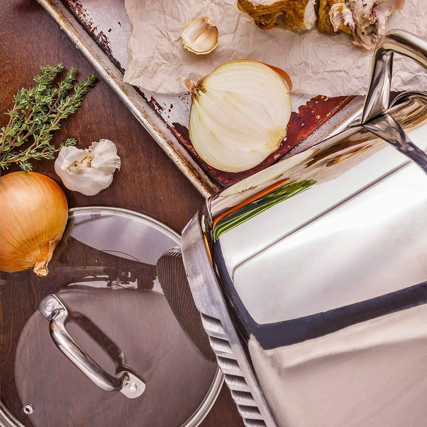 Turbo Pot® FreshAir™ Rapid Boil Stainless Steel 8 qt. Stock Pot, time-and-energy saving cookware for gas stove