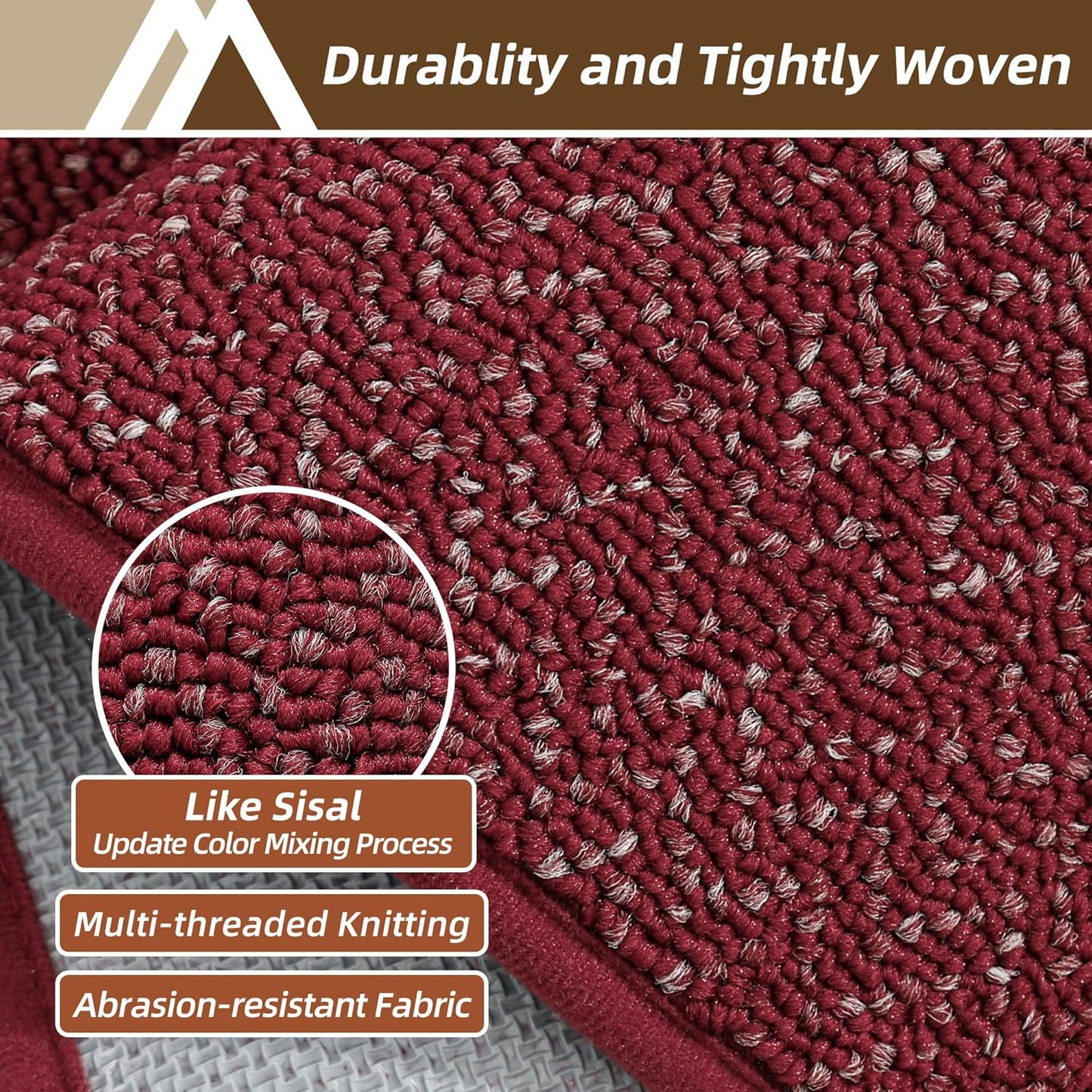 COSY HOMEER Kitchen Rugs 20"x32" Non-Slip Kitchen Mats for Floor Absorbent Stain Resistant Kitchen Floor Mat Machine Washable Rugs for Kitchen,Hallway,Sink,Red