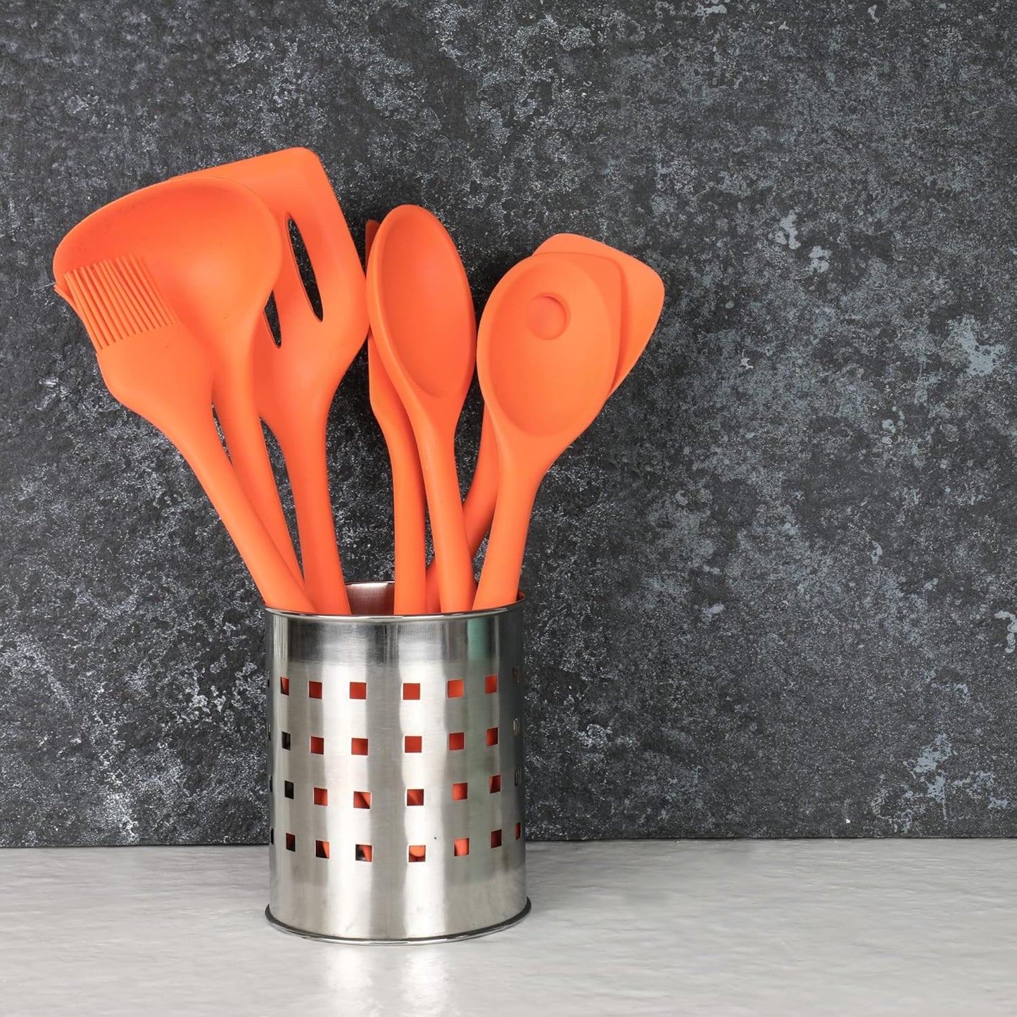 Chef Craft Premium Silicone Spaghetti/Pasta Fork, 11.5 inch, Orange