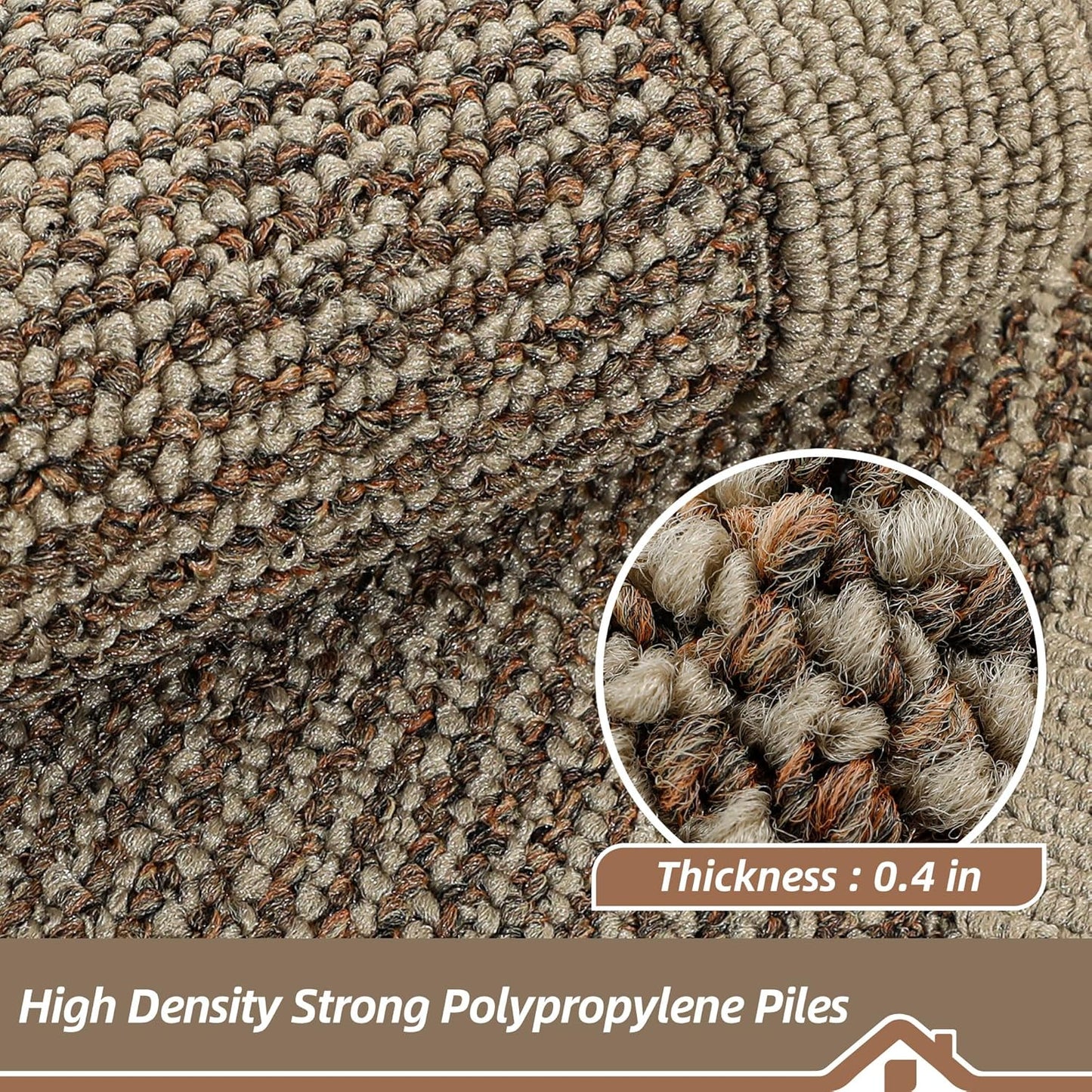 BEQHAUSE Kitchen Runner Rugs 24"x60", Kitchen Rugs Non-Slip Kitchen Mats for Floor, Absorbent and Stain Resistant Kitchen Mats, Machine Washable Rug for Kitchen, Hallway, Laundry & Sink, Taupe