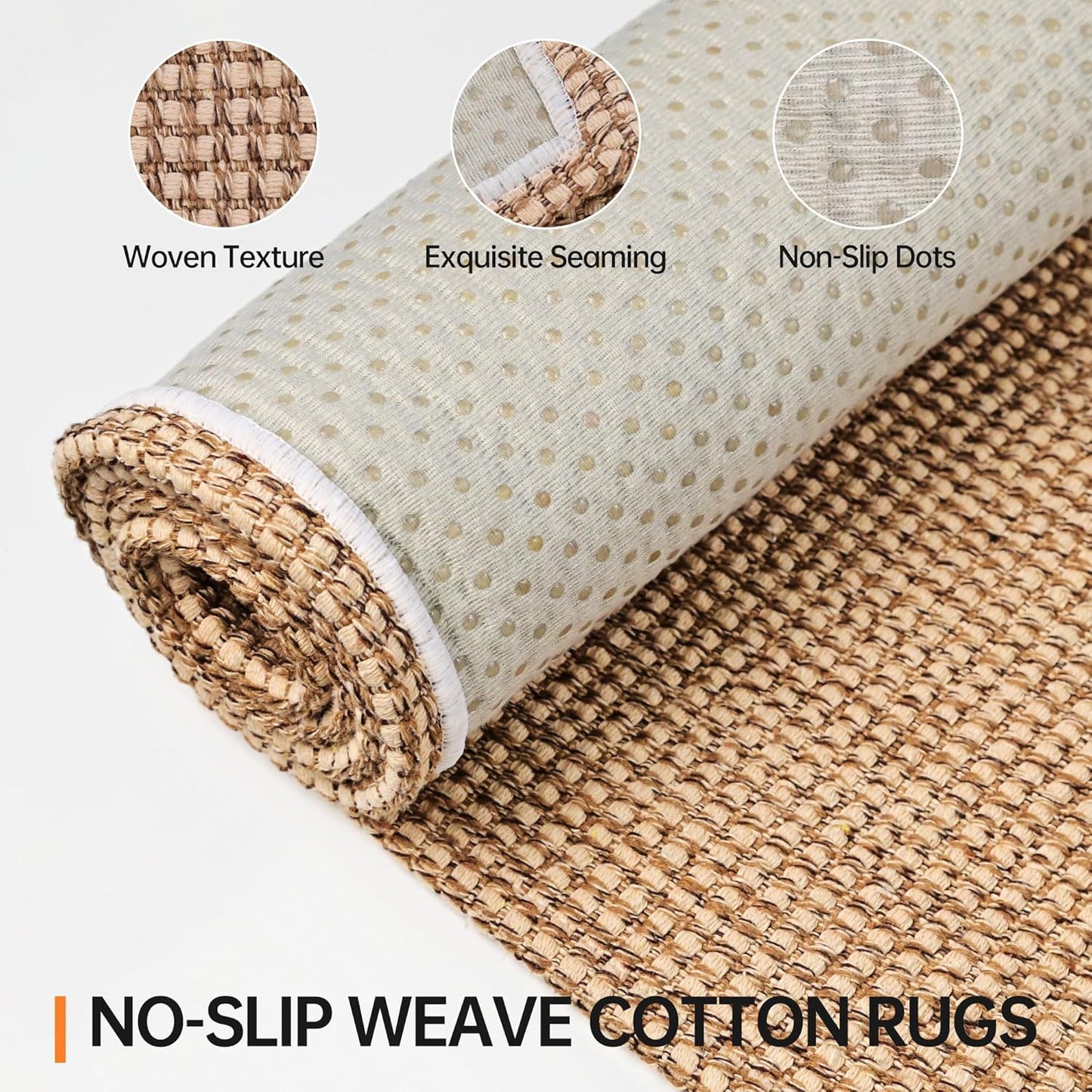 Kitchen Rugs and Mats Non Skid Washable [2PCS] (20" x 30"+ 20" x 48"), Absorbent Kitchen Floor Mats, Boho Cotton Kitchen Runner Rugs Comfort Standing Mat for Sink Hallway Laundry